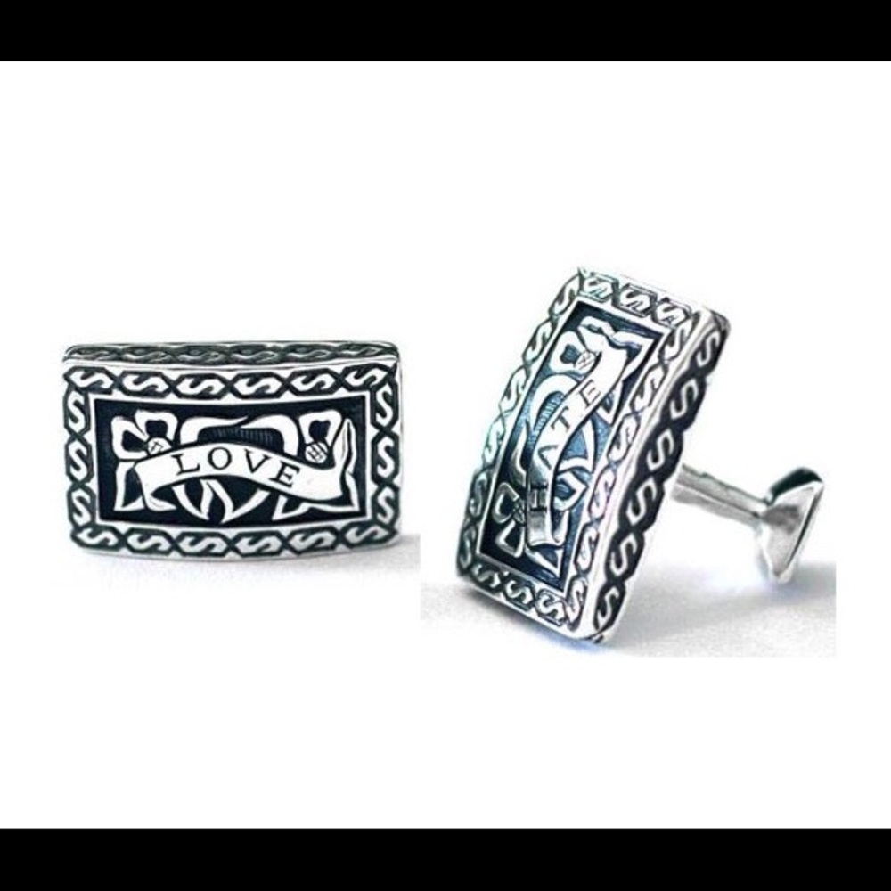 Stephen Webster Love Hate Cufflinks 92.5 Silver